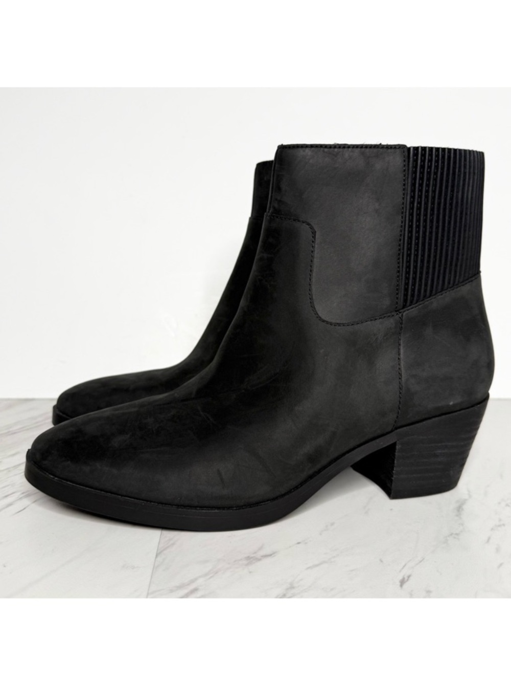 Vionic Shantelle Black Nubuck Bootie 7